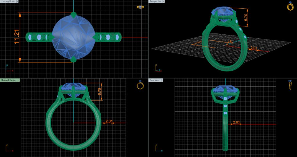 Our Technology: A sample ring rendering showing all angles.