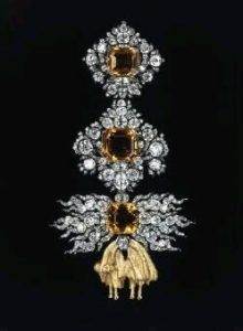 diamond and sapphire brooch golden fleece