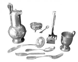 dining set coin silver