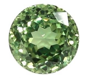 brilliant round green sapphire