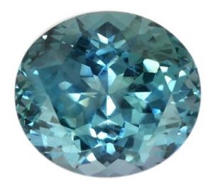 oval bluish-green sapphire