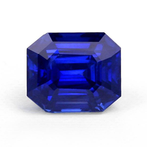 blue emerald cut sapphire