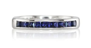 blue sapphire channel set band