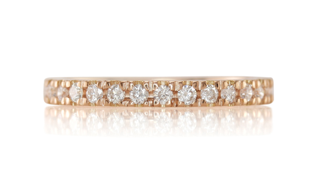 diamond eternity band in rose gold