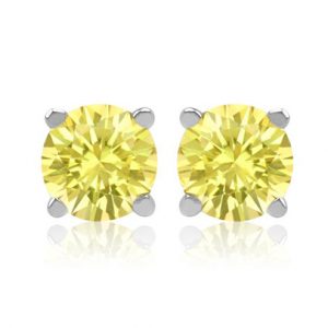 yellow sapphire stud earrings