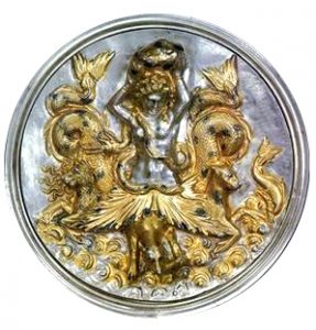 ancient grecian silver plate