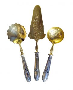 antique vermeil dessert set