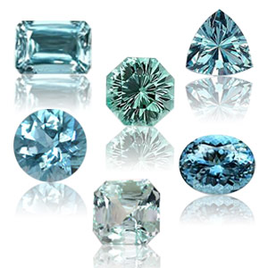 colors cuts aquamarine gemstones