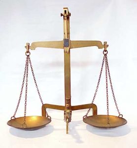 precious metal balance scale