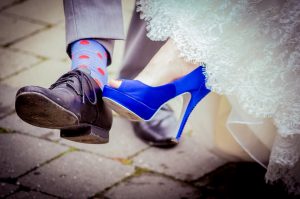 blue wedding shoes