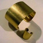 bracelet and ring with rolled texture