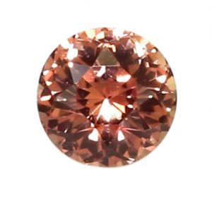 brilliant round cut cognac sapphire