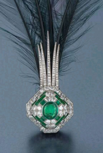 diamond and emerald aigrette
