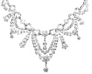 Edwardian diamond garland necklace