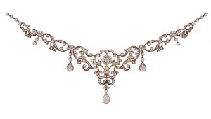 Edwardian garland diamond necklace