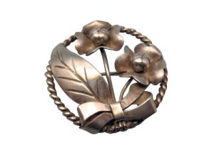 hand fabricated precious metal brooch
