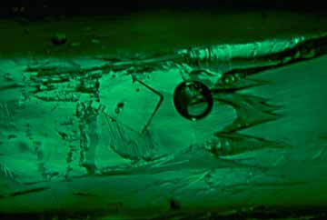 liquid inclusion in a gemstone