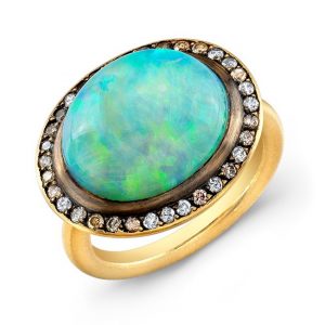 opal cabochon ring