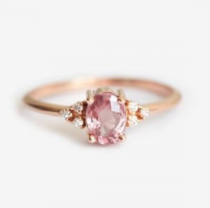 pink sapphire anniversary ring