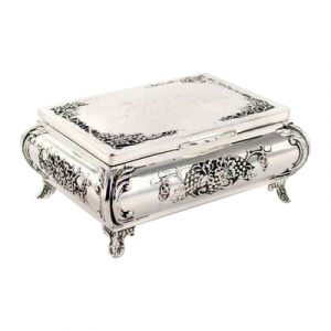 silver plated jewelry box