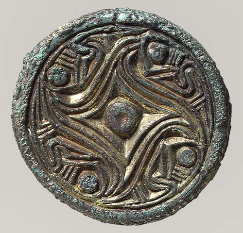 copper Viking brooch