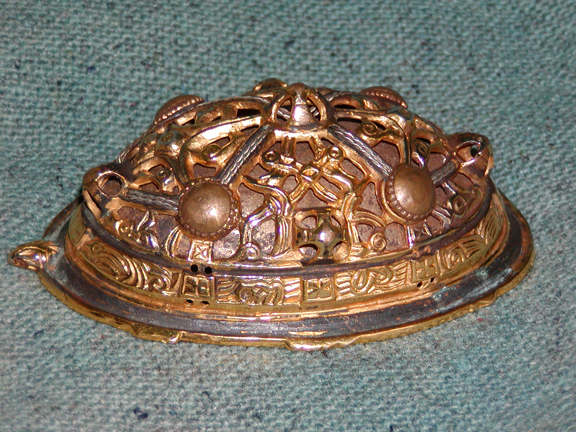 Viking bronze tortoise brooch